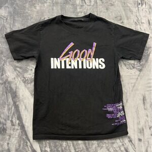 Vlone T Shirt Mens Black Good Intentions Doves Graphic Print Cotton Crew Neck